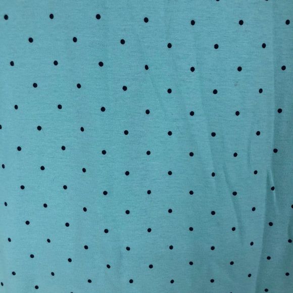 Croft & Barrow Teal Tank w/Black Polkadots Classic Tank Top Super Soft Sz XL - Picture 5 of 5